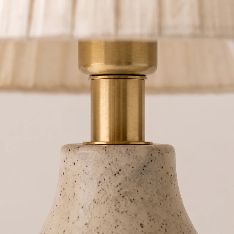 Ferris lamp: the brass up close