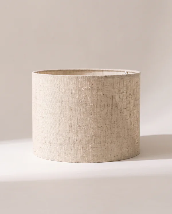 Linen drum shade