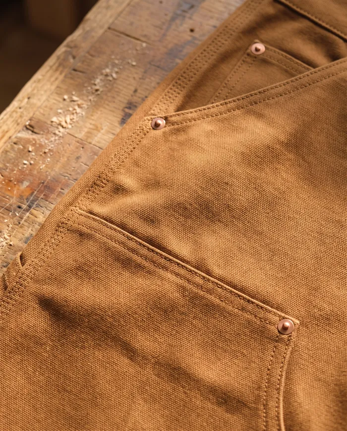 Wickham work trousers: the rivets up close