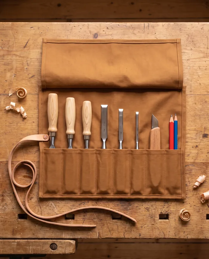 Merewether shop apron: the matching tool roll