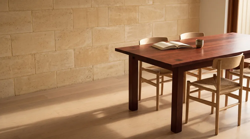 Hamelin dining table: styled scene