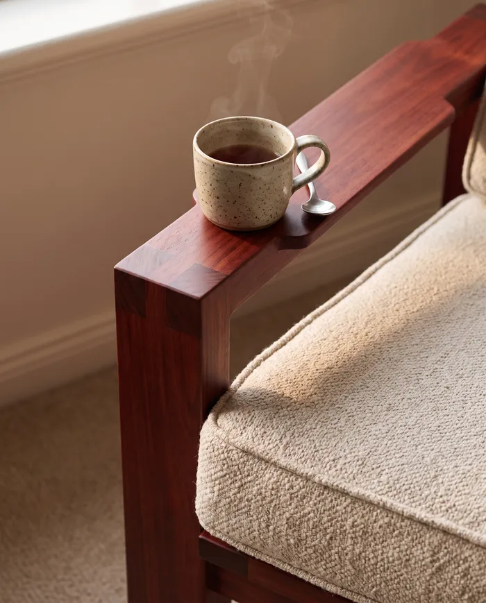 Leeuwin lounge chair: the joint up close