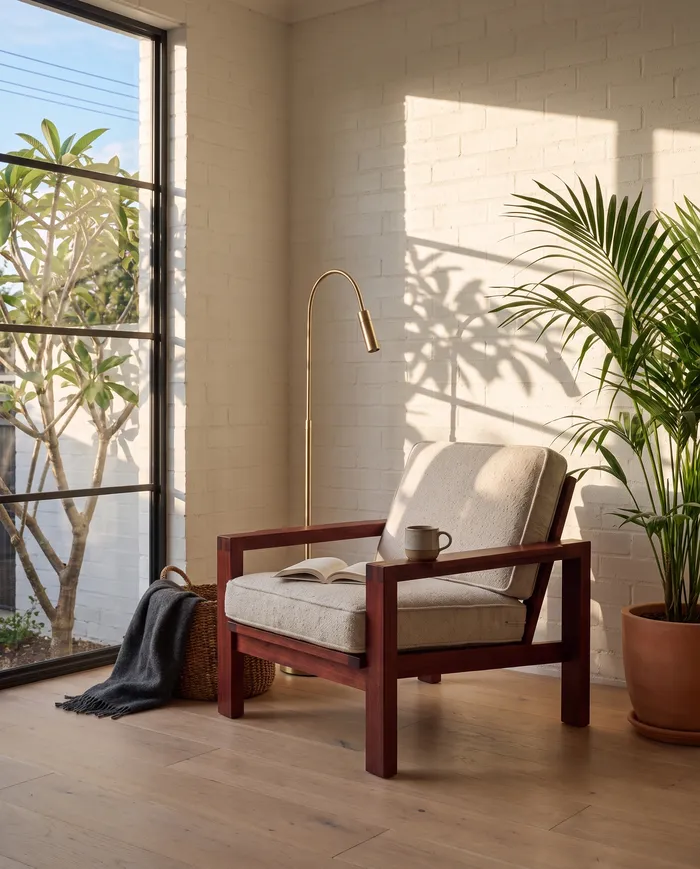 Leeuwin lounge chair: in a reading corner