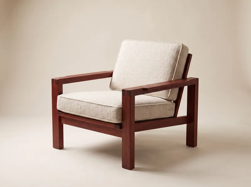 Leeuwin lounge chair: jarrah and wool