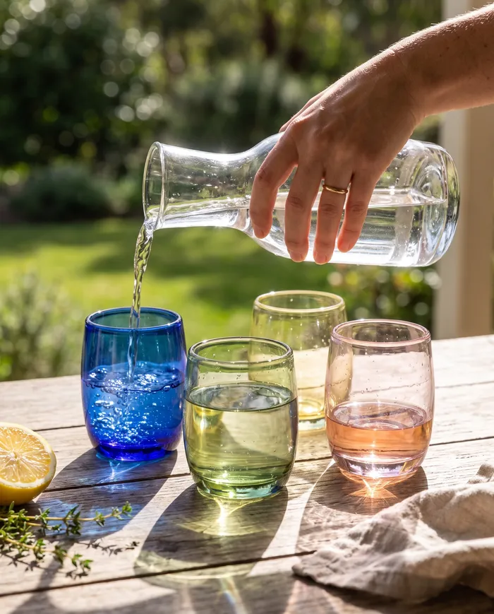 Lobethal tumblers: in use
