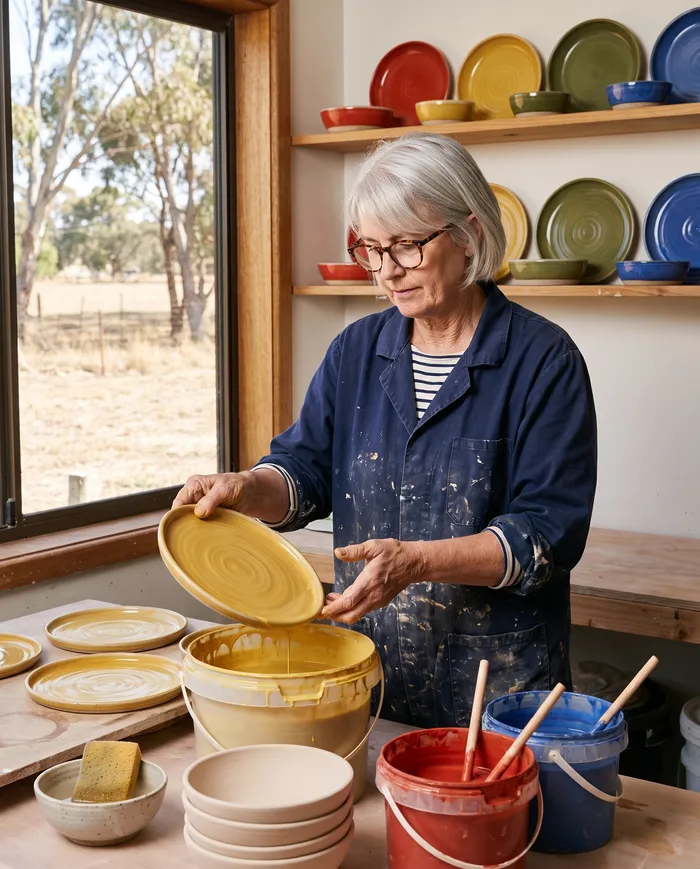 Mags Deane at work