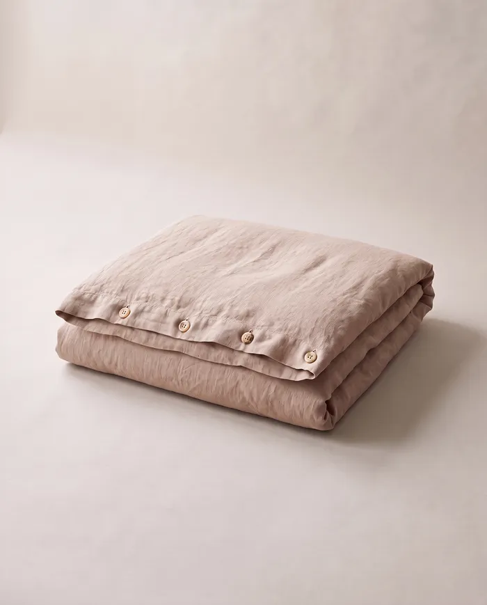 Linen duvet cover in Clay