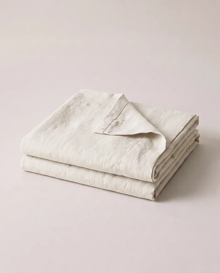 Linen pillowcase pair in Salt