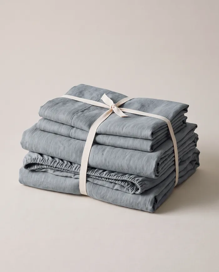 Linen sheet set in Estuary